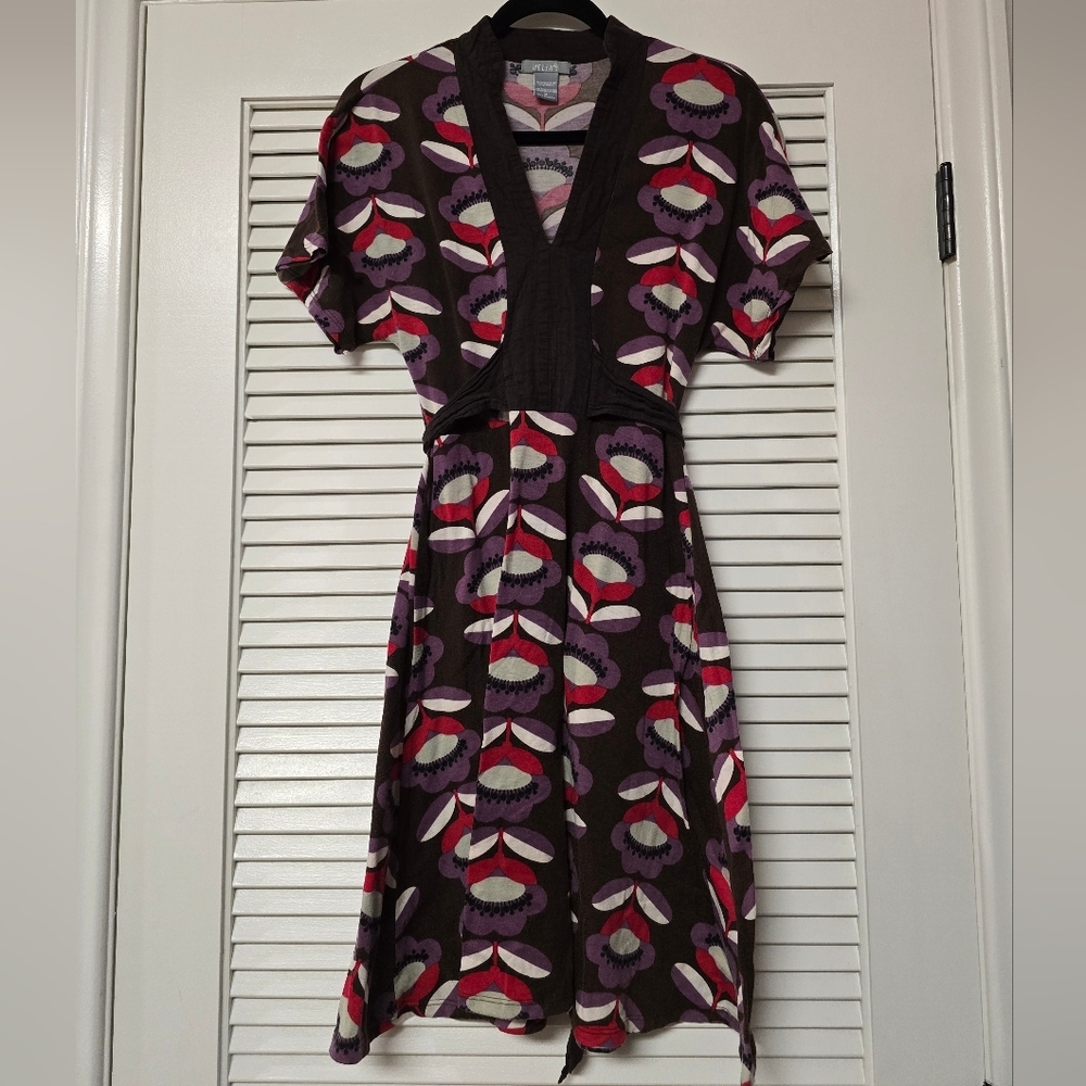 Delia's - Floral Retro Short-Sleeve Dress With Tie